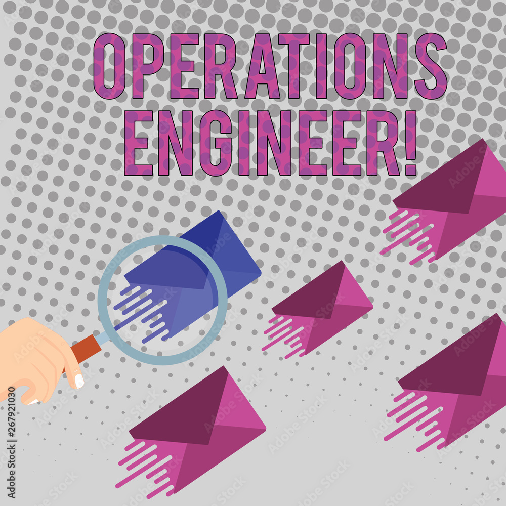 Poster conceptual hand writing showing operations engineer. concept meaning analyze and design operation th