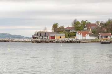 Fototapeta na wymiar Small typical village in Norway.