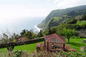 A beautiful landscape from the Sao Miguel island of Azores in Portugal 