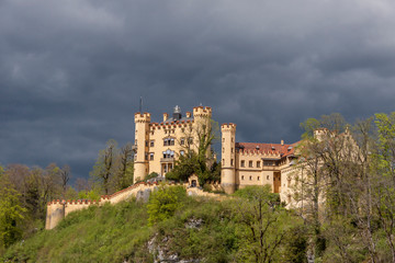 Fototapeta na wymiar Hohenschwangau Castle in Schwangau