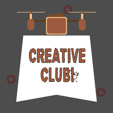 Handwriting text Creative Club. Conceptual photo an organization that simulate interest in creative ideas