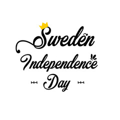 Happy Sweden independence Day Vector Template Design Illustration
