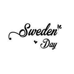 Happy Sweden independence Day Vector Template Design Illustration