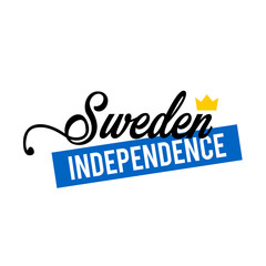 Happy Sweden independence Day Vector Template Design Illustration