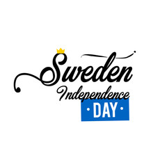 Happy Sweden independence Day Vector Template Design Illustration