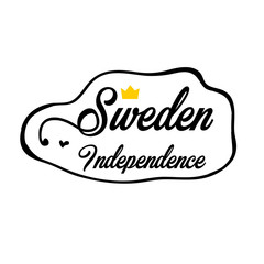 Happy Sweden independence Day Vector Template Design Illustration
