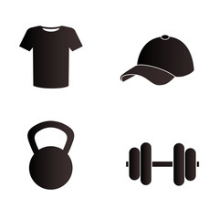 Sport vector icon set. 