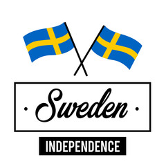 Happy Sweden independence Day Vector Template Design Illustration
