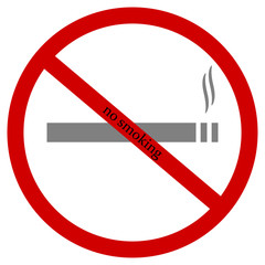 Sign smoking is prohibited. Vector illustration. - Vector