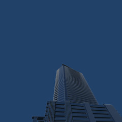 Obraz premium 3D illustration architecture building perspective lines.