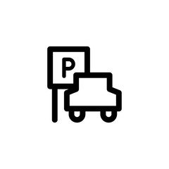 car parking icon vector illustration