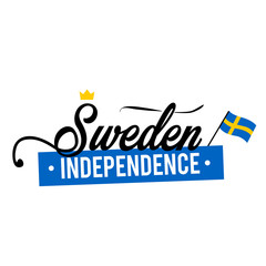 Happy Sweden independence Day Vector Template Design Illustration