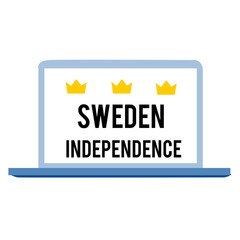 Happy Sweden independence Day Vector Template Design Illustration