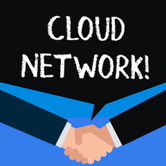 Writing note showing Cloud Network. Business concept for Access of networking resources from centralized provider
