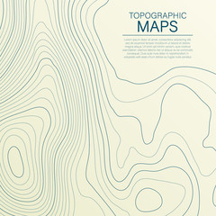 Mopographic map. The stylized height of the topographic contour in lines and contours. Vector stock illustration