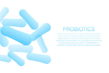 Probiotics Bacteria. Biology, Science background. Vector stock illustration.