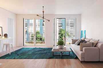 modern  living interior design.