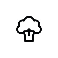 brocolli icon, vegetable vector illustration