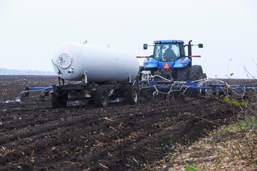 Tractor on the field
