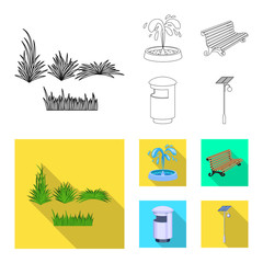 Isolated object of urban and street symbol. Collection of urban and relaxation vector icon for stock.