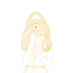 The sun is shining and the sunflowers too.