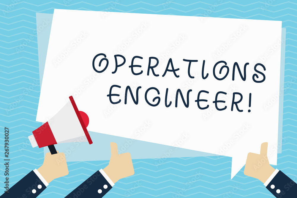 Poster conceptual hand writing showing operations engineer. concept meaning analyze and design operation th