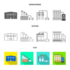 Obraz premium Isolated object of production and structure sign. Set of production and technology stock symbol for web.