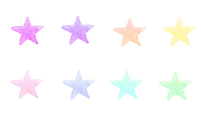 水彩風の星