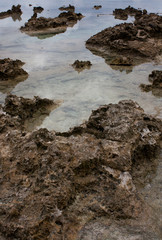 Rocks and a calm sea in Tonga