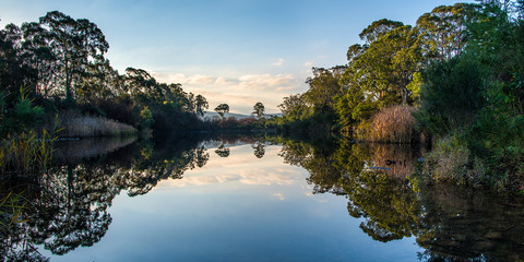 sunset on a lake in gippsland, victoria