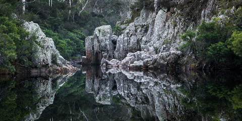 Briagalong Blue pool with reflection, in victoria, Australia