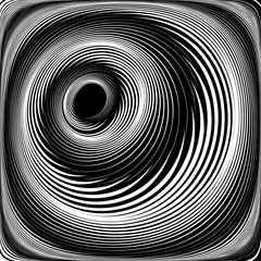 Vortex illusion. Spiral swirl motion.