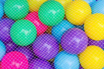 White net cover or Mesh bag, put the colorful ball