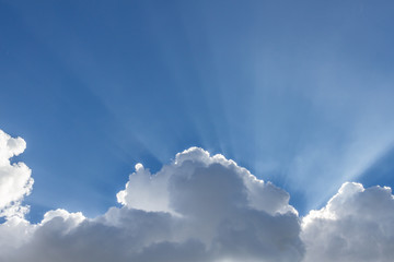 blue sky with tiny clouds