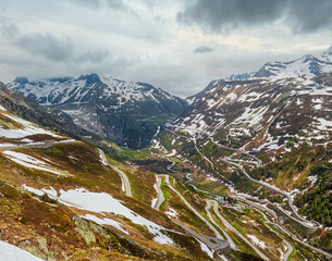 Alpine mountain road, Grimsel Pass, Switzerland