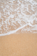 Wave of the sea on the sandy beach