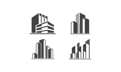 Fototapeta premium Building set template vector