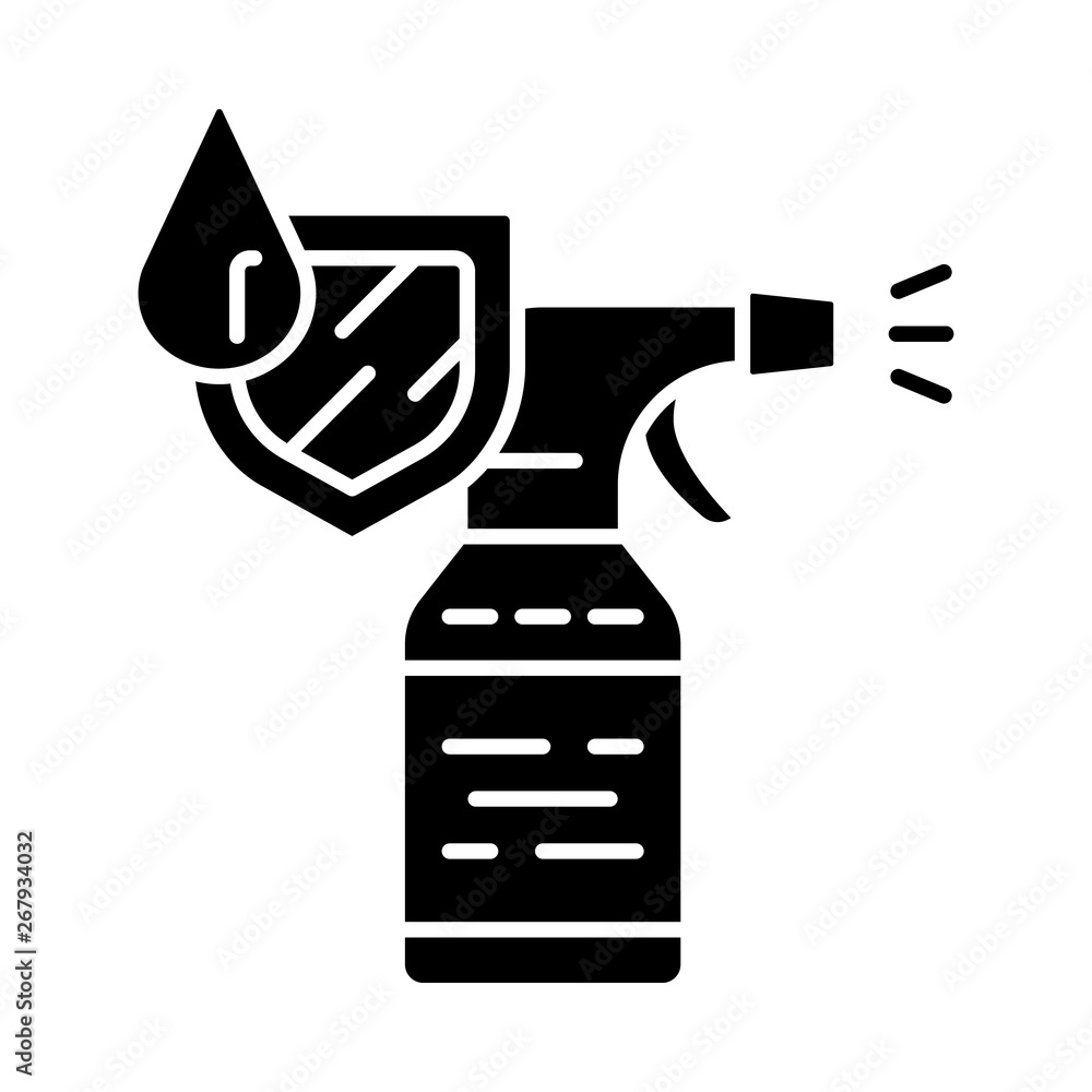 Wall mural waterproof spray bottle glyph icon