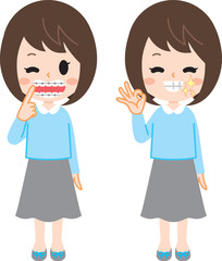 Orthodontic women set