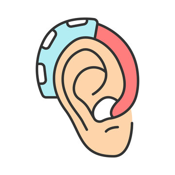 recommend clip art: Hearing aid amplifier color icon