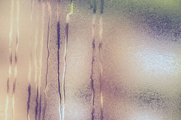 Drops of water on glass