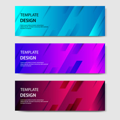 Vibrant gradient and futuristic background template for headline and header banner. Suitable for social media, web, blog, website.