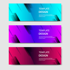 Obraz na płótnie Canvas Vibrant gradient and futuristic background template for headline and header banner. Suitable for social media, web, blog, website.