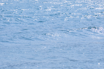 Blue waves on ocean surface