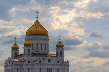 Fototapeta na wymiar Cathedral of Christ the Savior in Moscow in Russia.