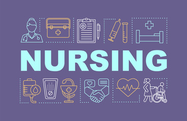 Nursing word concepts banner