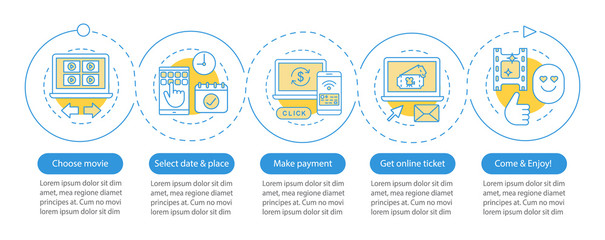Cinema vector infographic template