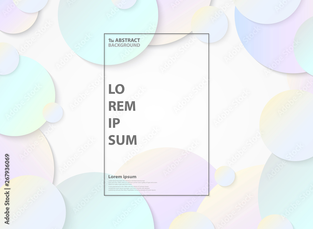 Aufkleber abstract soft colorful circle pattern shape design decoration background. illustration vector eps10