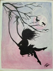 silhouette of a girl