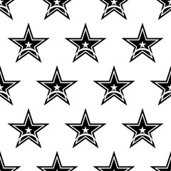 Star Icon Seamless Pattern, Star Shape Icon